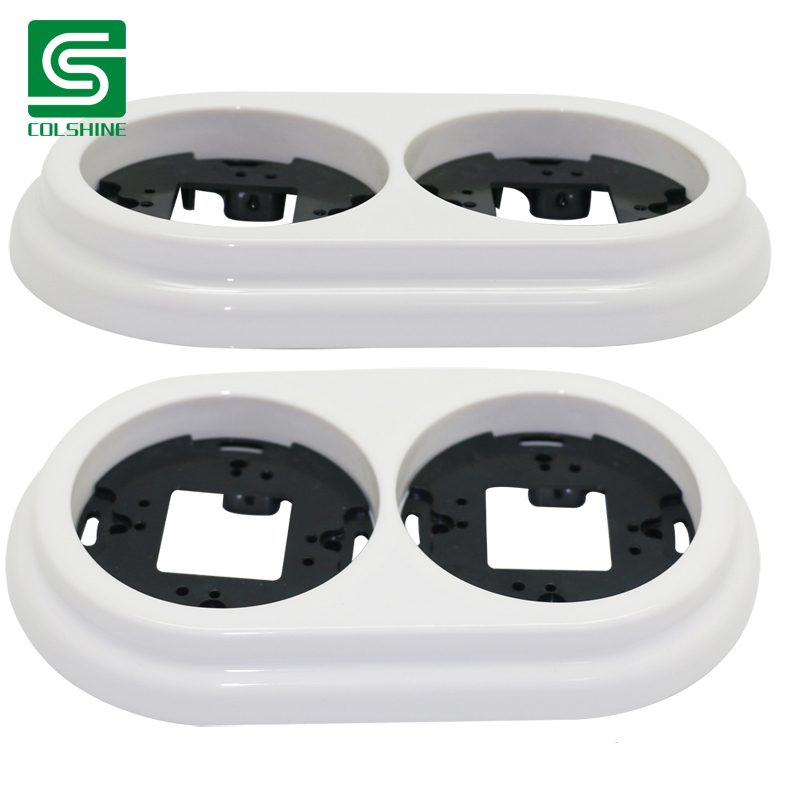 Surface-Mounted Porcelain Frames for Double Wall Switch Socket Outlet